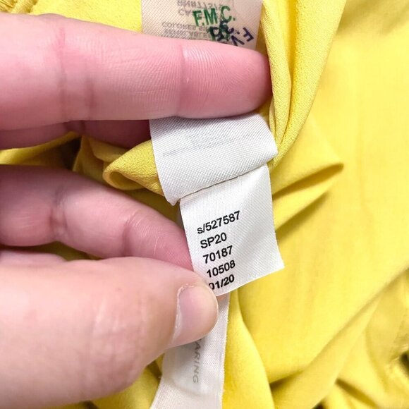 Ann Taylor Yellow Short Sleeve Tie Waist Jumper Size 6 - Picture 8 of 8